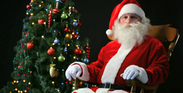 Santa in a rocking-chair Santa in a rocking-chair