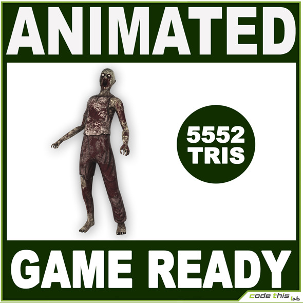 3DOcean Male Zombie 9794892 3DOcean Male Zombie 9794892
