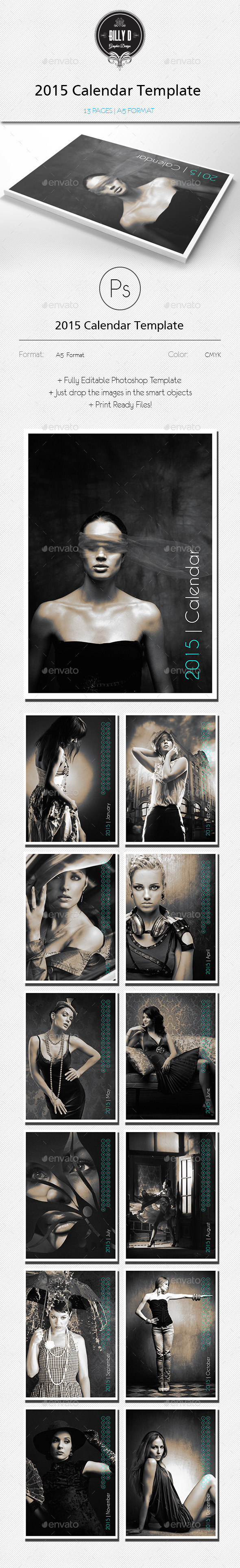 GraphicRiver 2015 Calendar Template A5 Format 9742400 GraphicRiver 2015 Calendar Template A5 Format 9742400
