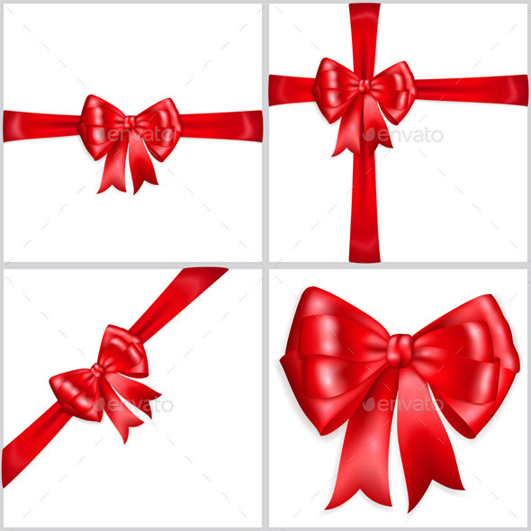 GraphicRiver Bows Made of Red Ribbons 9795646 GraphicRiver Bows Made of Red Ribbons 9795646