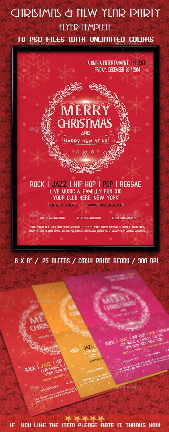 GraphicRiver Christmas & New Year Party Flyer 9795821 GraphicRiver Christmas & New Year Party Flyer 9795821