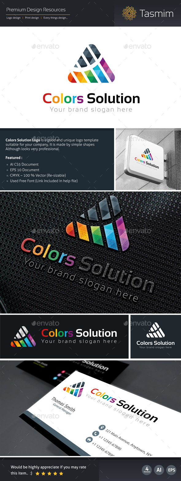 GraphicRiver Colors Solution Logo Template 9796420 GraphicRiver Colors Solution Logo Template 9796420