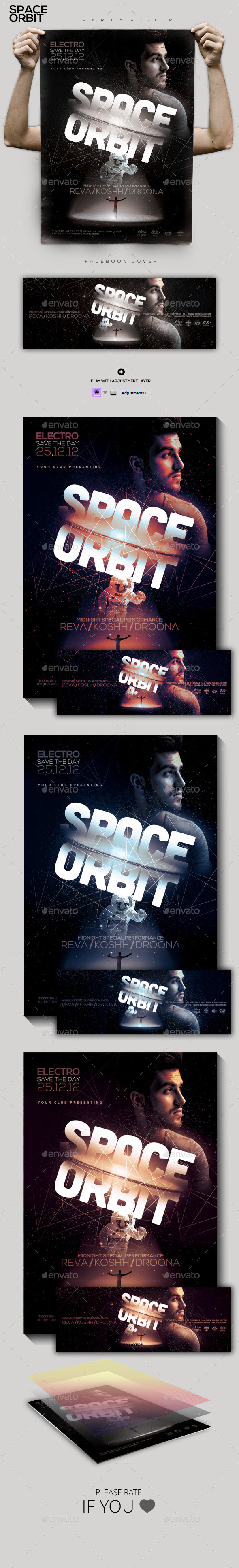 Futuristic Electro Party Flyer Poster Futuristic Electro Party Flyer Poster