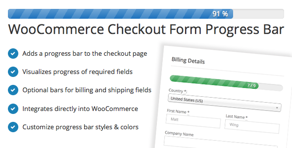 woocommerce checkout form progress bar 