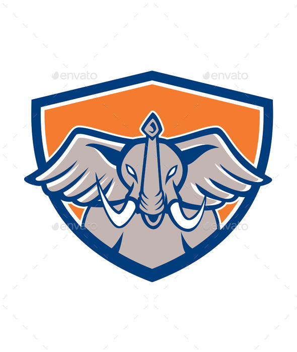 GraphicRiver Elephant Head Front Shield Cartoon 9799010 GraphicRiver Elephant Head Front Shield Cartoon 9799010