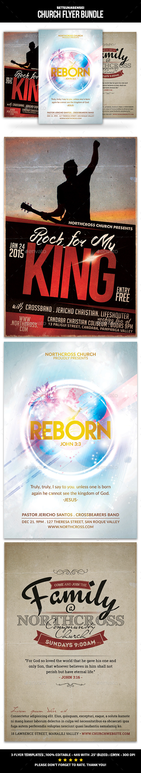 Church Flyer Bundle Church Flyer Bundle