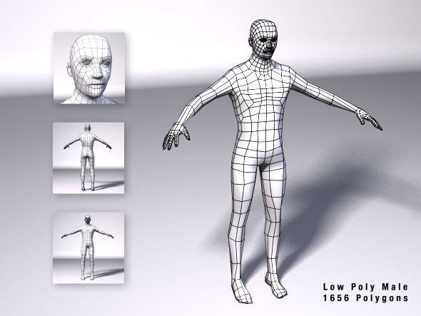 Low Poly Male - 3DOcean Item for Sale