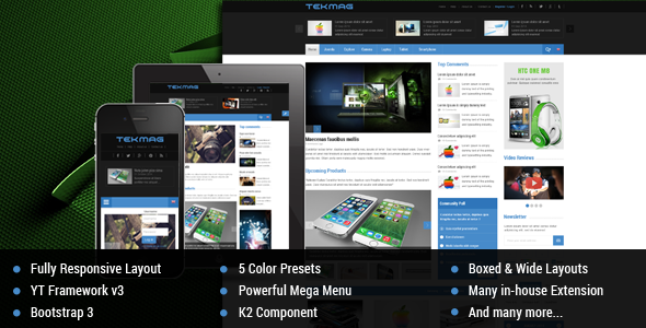 Tekmag -  Technology News/Magazine Joomla Template