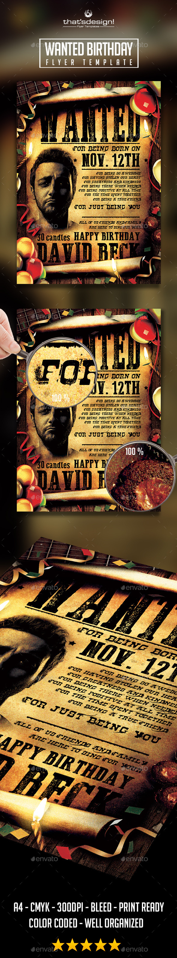 GraphicRiver Wanted Birthday Party Flyer Template 9801581 GraphicRiver Wanted Birthday Party Flyer Template 9801581