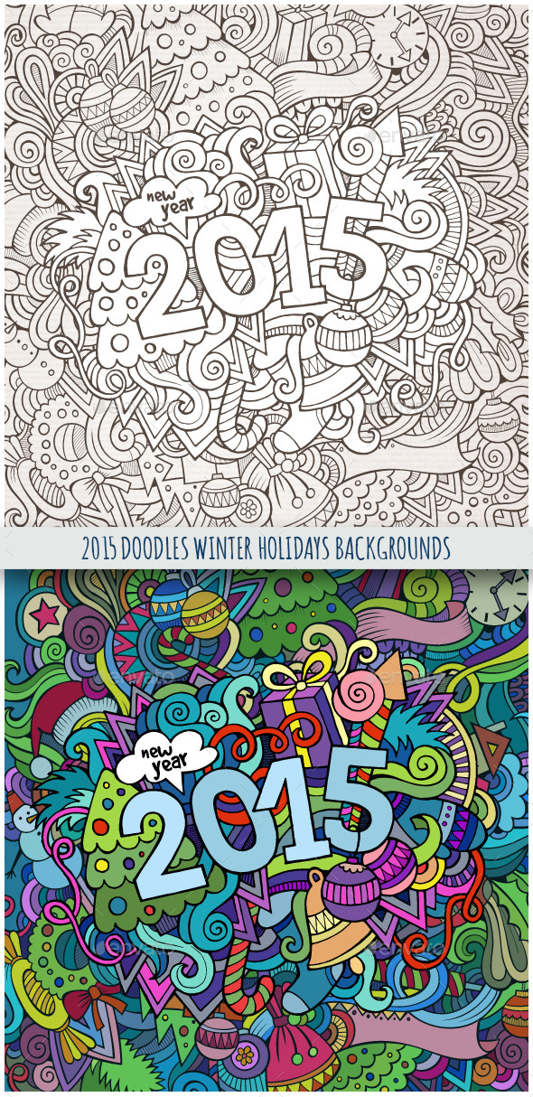 GraphicRiver 2015 Year Doodles Backgrounds 9802141 GraphicRiver 2015 Year Doodles Backgrounds 9802141