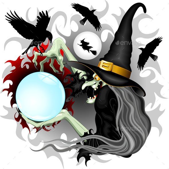 GraphicRiver Witch Epiphany and Crows 9802146 GraphicRiver Witch Epiphany and Crows 9802146