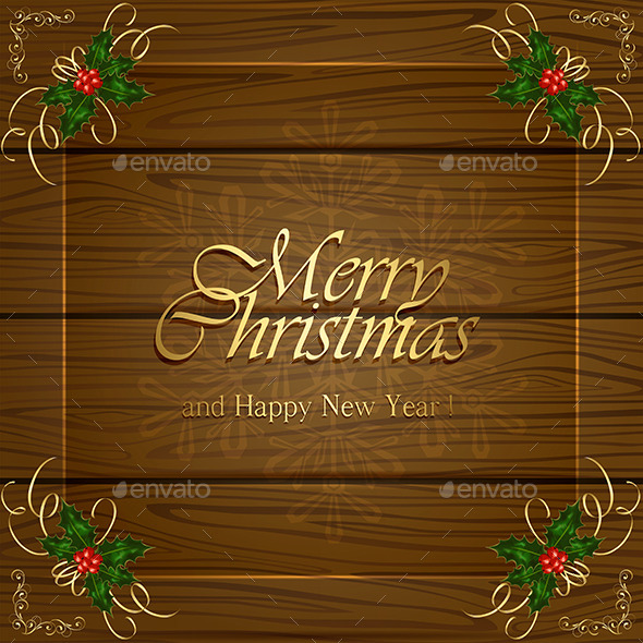 GraphicRiver Wooden Christmas Background 9802311 GraphicRiver Wooden Christmas Background 9802311
