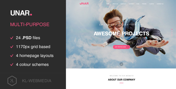 Unar - Multi-Purpose PSD Template