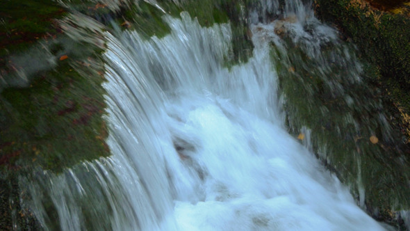 Waterfall and Rocks Waterfall and Rocks