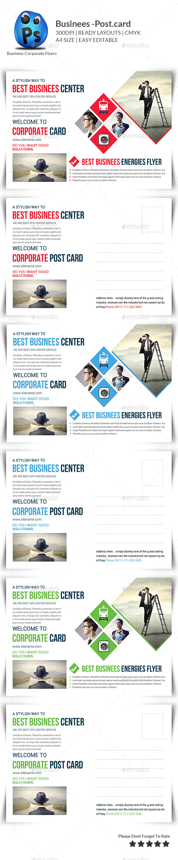 GraphicRiver Business Postcard Template 9804379 GraphicRiver Business Postcard Template 9804379