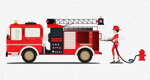 GraphicRiver Fire Truck 9804396 GraphicRiver Fire Truck 9804396