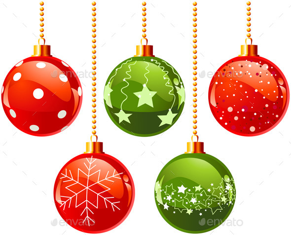 GraphicRiver Color Christmas Baubles 9804883 GraphicRiver Color Christmas Baubles 9804883