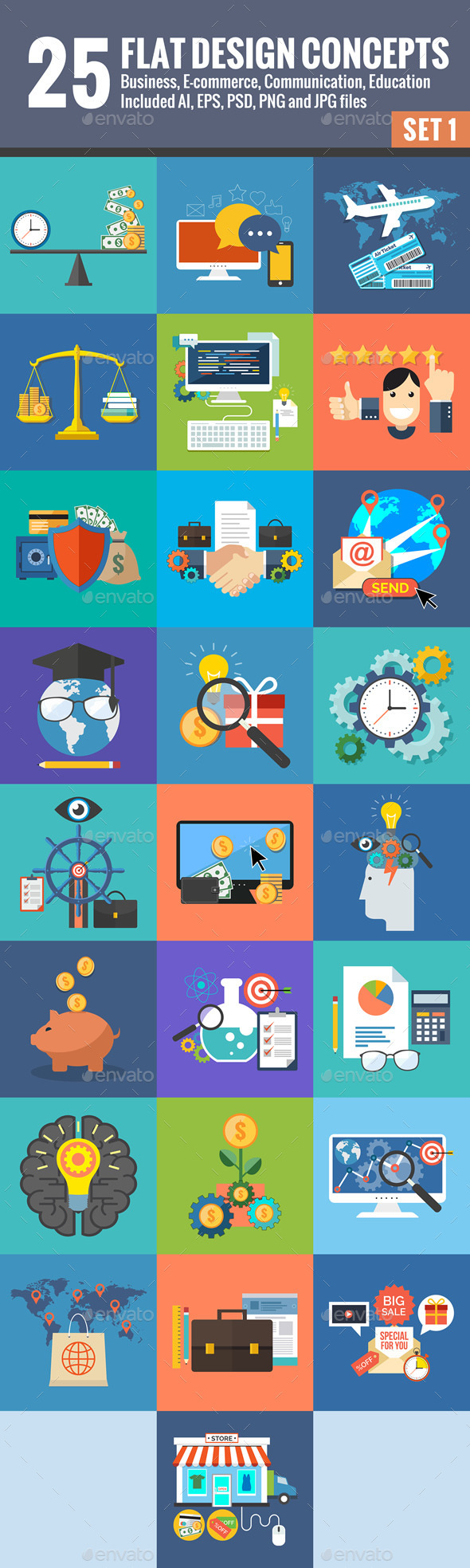 GraphicRiver 25 Flat Design Concepts Set 1 9806498 GraphicRiver 25 Flat Design Concepts Set 1 9806498