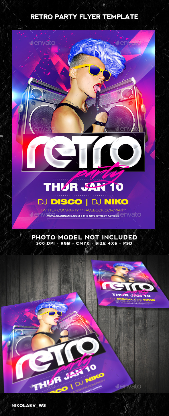 GraphicRiver Retro Party Flyer 9806606 GraphicRiver Retro Party Flyer 9806606