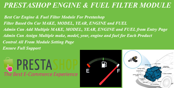 prestashop car engine & fuel filter module 