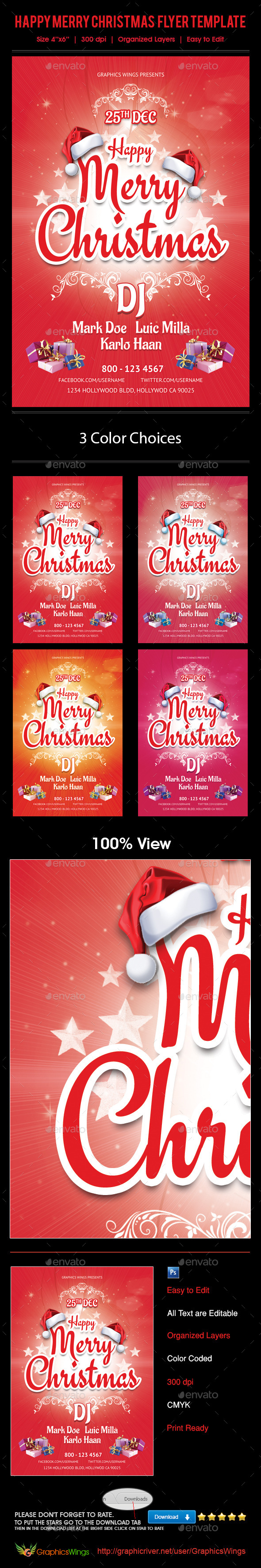 GraphicRiver Happy Christmas Flyer Template 9769843 GraphicRiver Happy Christmas Flyer Template 9769843
