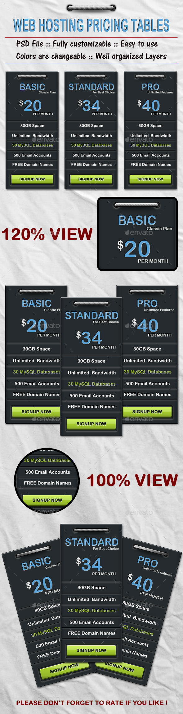 GraphicRiver Clean Black Web Pricing Table 9808114 GraphicRiver Clean Black Web Pricing Table 9808114