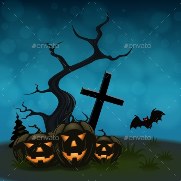 GraphicRiver Halloween Background with Pumpkins 9808276 GraphicRiver Halloween Background with Pumpkins 9808276