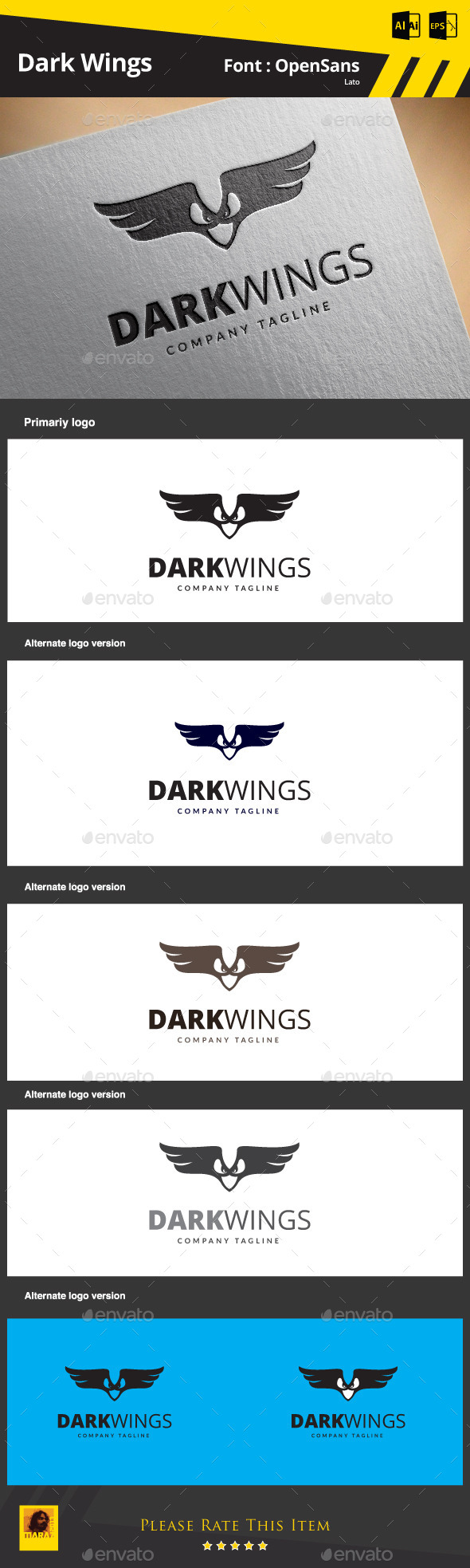 GraphicRiver Dark Wings Logo Template 9808638 GraphicRiver Dark Wings Logo Template 9808638