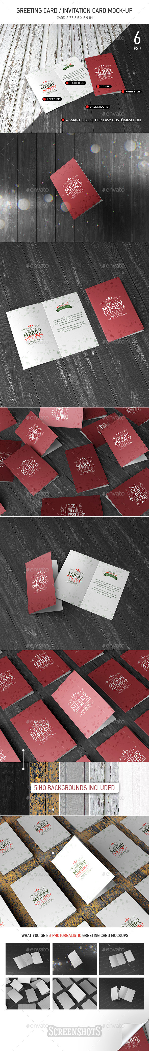 Greeting / Invitation Card Mock-Up