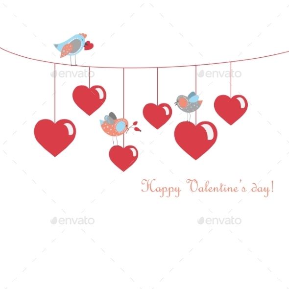 GraphicRiver Birds Celebrating Valentine s Day 9810515 GraphicRiver Birds Celebrating Valentine s Day 9810515