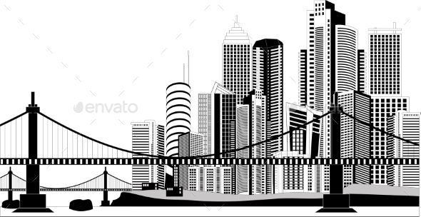 GraphicRiver Downtown Skyline 9810532 GraphicRiver Downtown Skyline 9810532