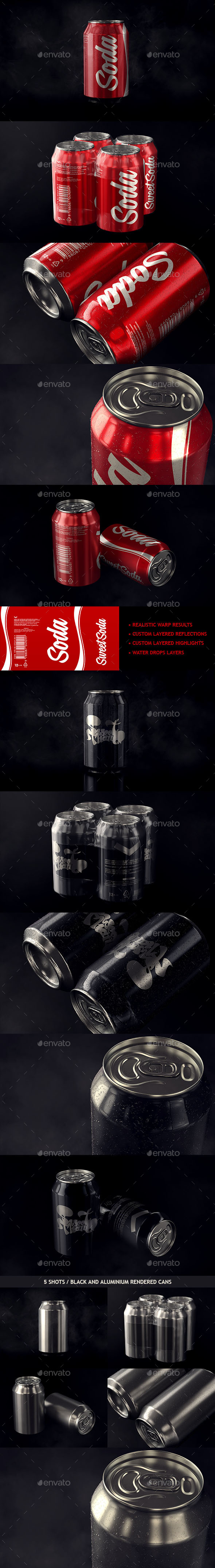 GraphicRiver Photorealistic Aluminum Soda Can Mockup 9810580 GraphicRiver Photorealistic Aluminum Soda Can Mockup 9810580