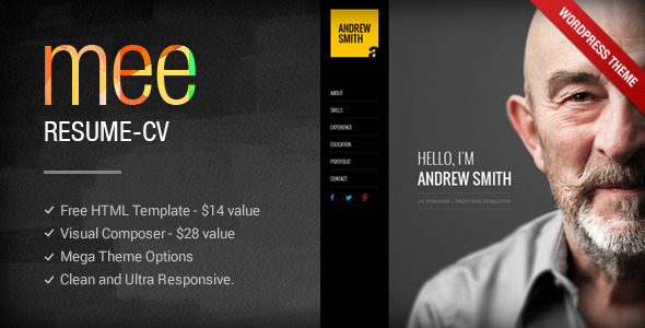 MEE - Responsive Resume / CV Theme