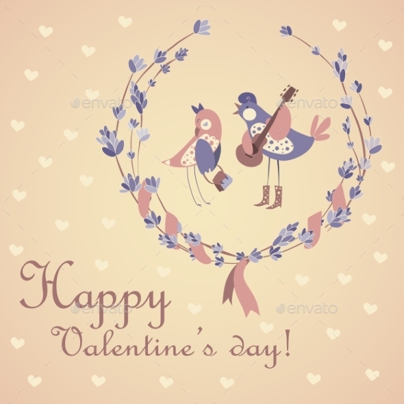 GraphicRiver Pair of Birds Celebrating Valentine s Day 9810973 GraphicRiver Pair of Birds Celebrating Valentine s Day 9810973