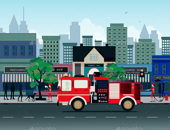 GraphicRiver Fire Truck 9811344 GraphicRiver Fire Truck 9811344