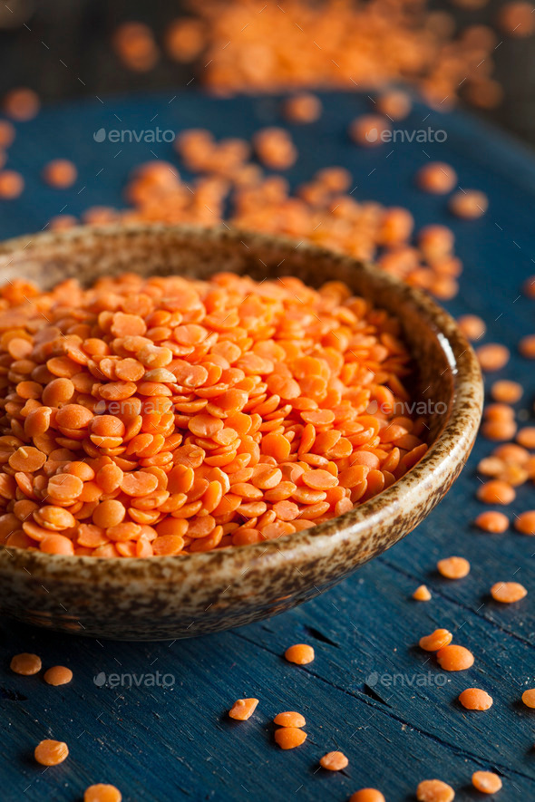 Organic Raw Red Lentils (Misc) Photo Download