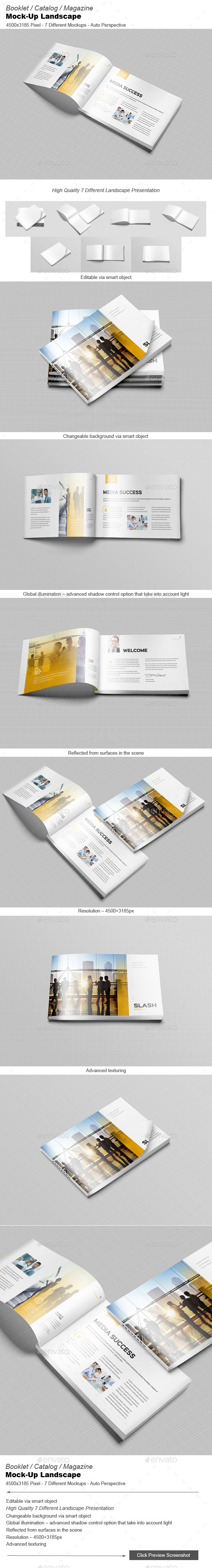 GraphicRiver Booklet Catalog Magazine Mock-Up Landscape 9812780 GraphicRiver Booklet Catalog Magazine Mock-Up Landscape 9812780