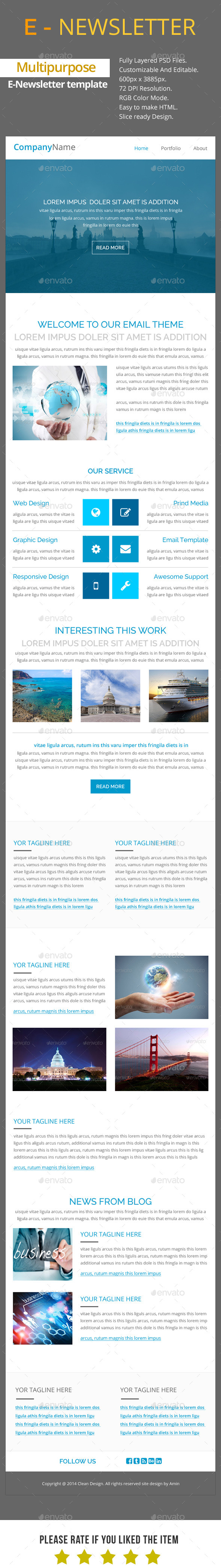 GraphicRiver Multipurpose E-Newsletter Template V21 9812892 GraphicRiver Multipurpose E-Newsletter Template V21 9812892