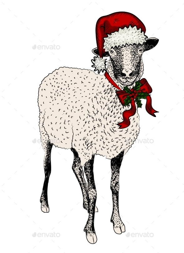 GraphicRiver Vintage Sheep 9813448 GraphicRiver Vintage Sheep 9813448
