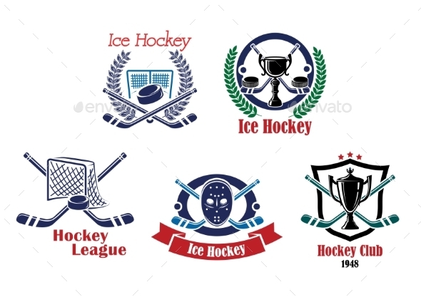 GraphicRiver Ice Hockey Emblems 9813573 GraphicRiver Ice Hockey Emblems 9813573