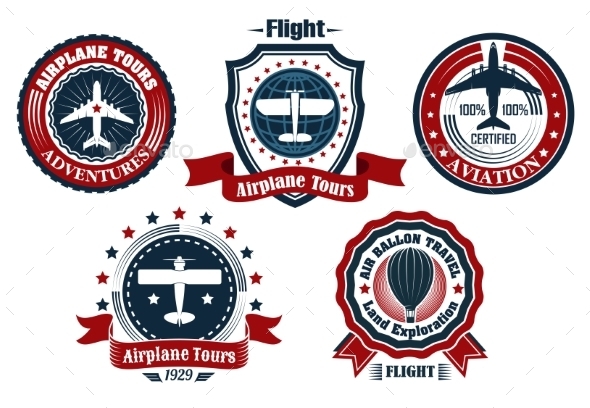 GraphicRiver Retro Flight Emblems 9813586 GraphicRiver Retro Flight Emblems 9813586