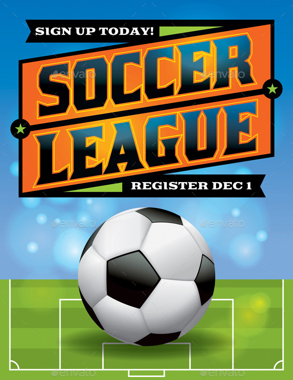 GraphicRiver Vector Soccer League Flyer Illustration 9813707 GraphicRiver Vector Soccer League Flyer Illustration 9813707