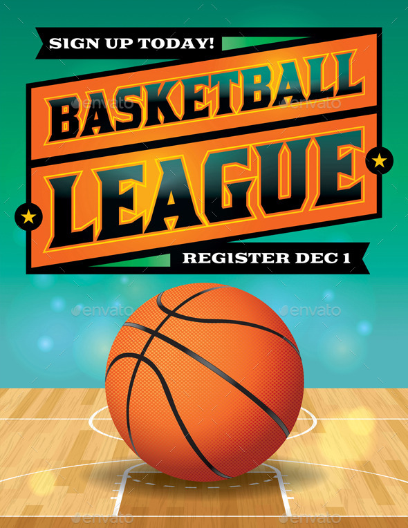 GraphicRiver Vector Basketball League Flyer Illustration 9813718 GraphicRiver Vector Basketball League Flyer Illustration 9813718