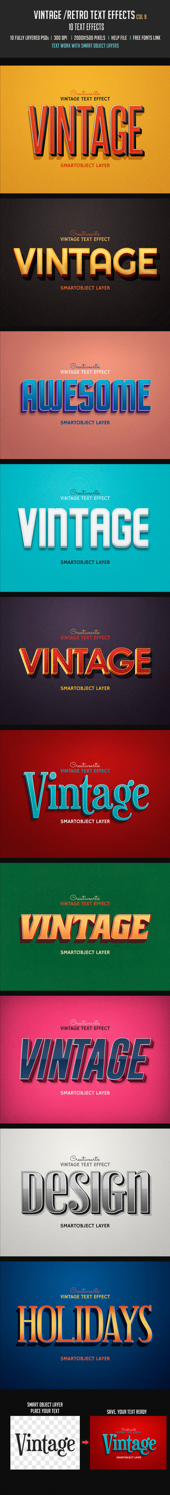 Vintage Retro Text Effects Col 9 Vintage Retro Text Effects Col 9
