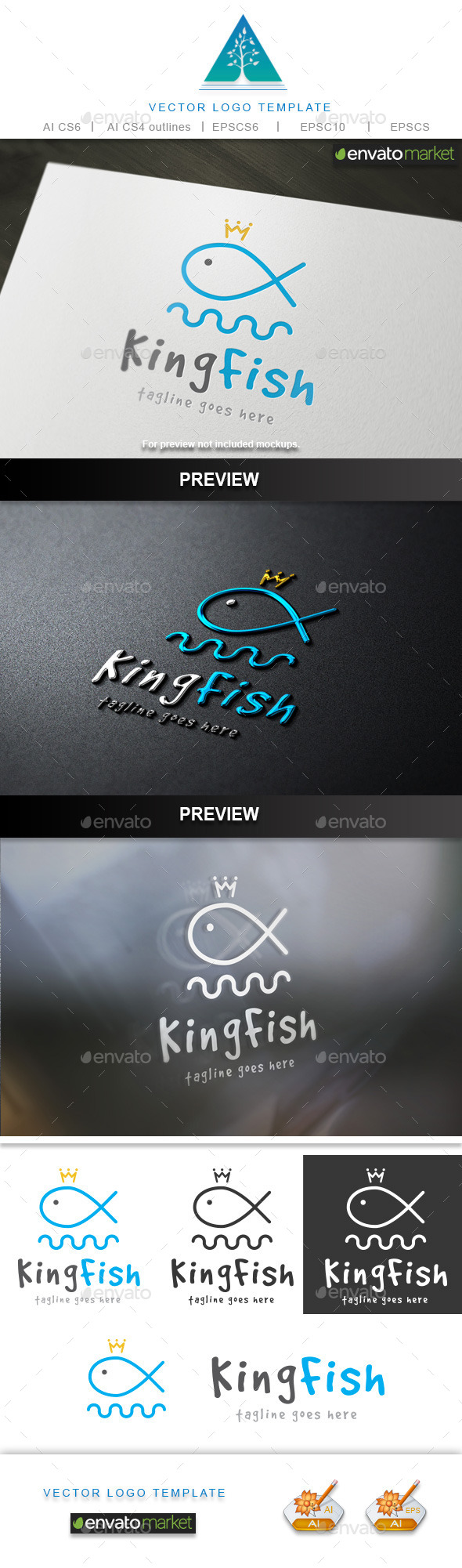 GraphicRiver Kingfish Logo 9815667 GraphicRiver Kingfish Logo 9815667