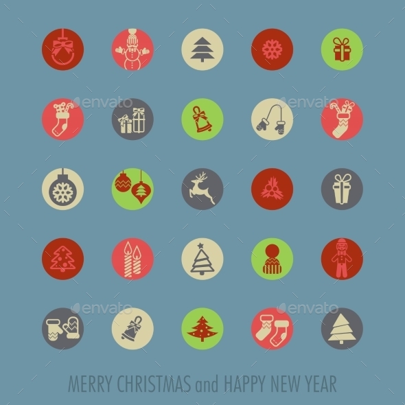 GraphicRiver Christmas Icons Set 9816764 GraphicRiver Christmas Icons Set 9816764