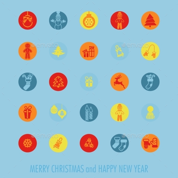 GraphicRiver Christmas Icons Set 9816766 GraphicRiver Christmas Icons Set 9816766