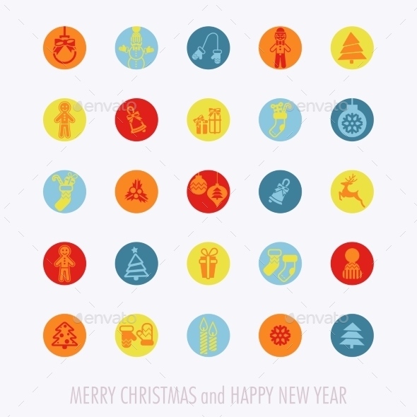 GraphicRiver Christmas Icons Set 9816768 GraphicRiver Christmas Icons Set 9816768