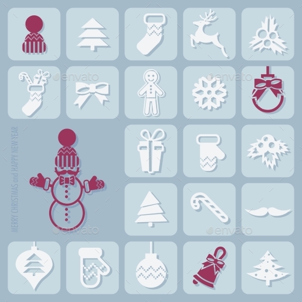 GraphicRiver Christmas Icons Set 9816835 GraphicRiver Christmas Icons Set 9816835