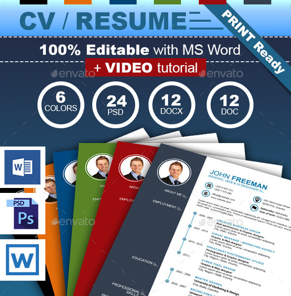 GraphicRiver New CV Resume 9719734 GraphicRiver New CV Resume 9719734
